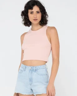 Camiseta Sin Mangas Racer En Blanco>Rusty Shop