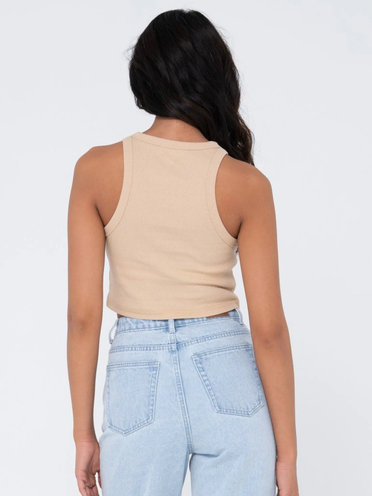 Camiseta Sin Mangas Racer En Blanco>Rusty Cheap