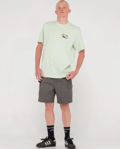 Camper Pantalon Corto Cargo Elastico Con Lavado Vintage><noscript><img width=