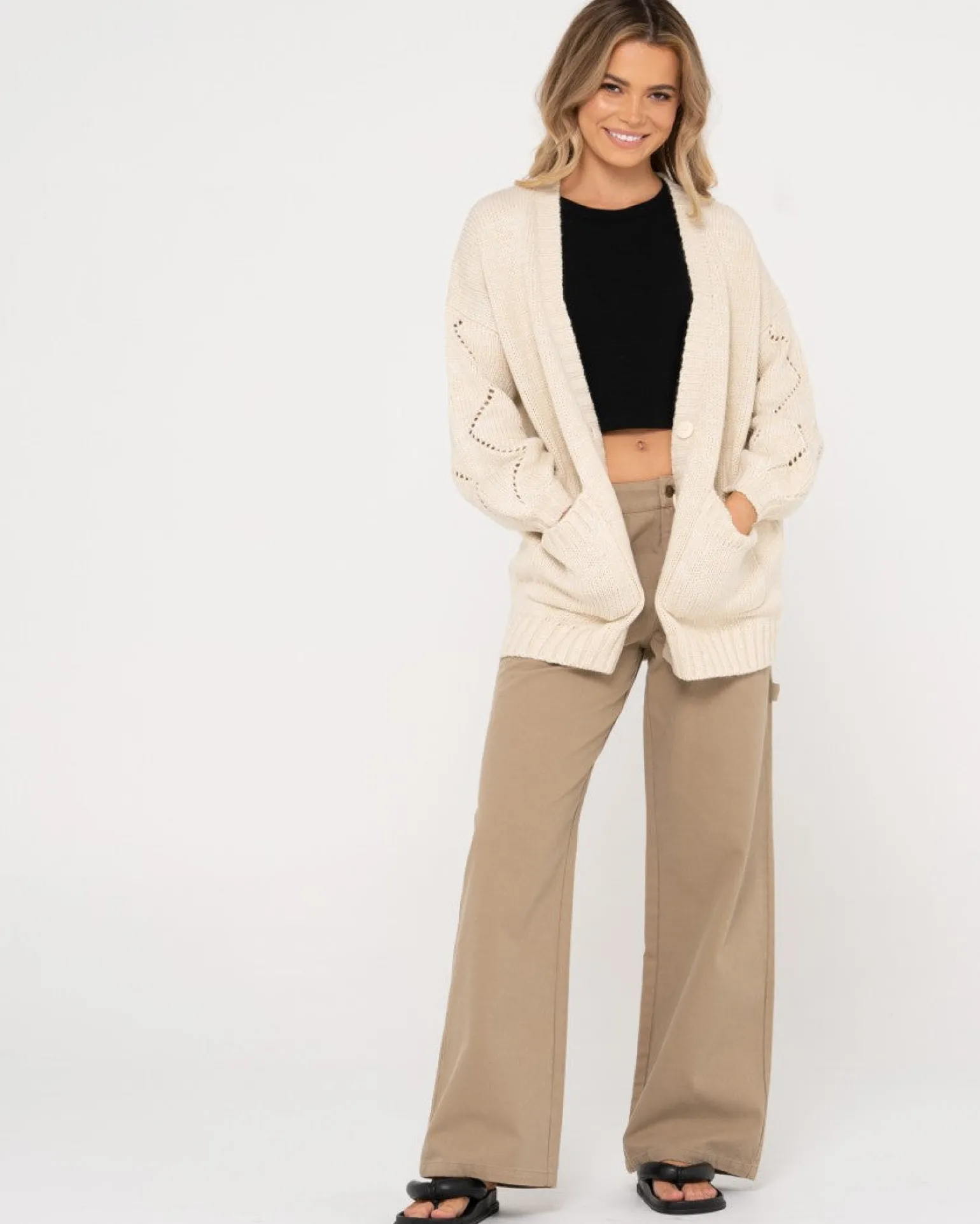 Cardigan De Punto De Ajuste Relajado Rossie>Rusty Shop