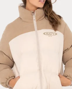 Chaqueta Acolchada Con Cremallera Completa En Contraste Tilly><noscript><img width=