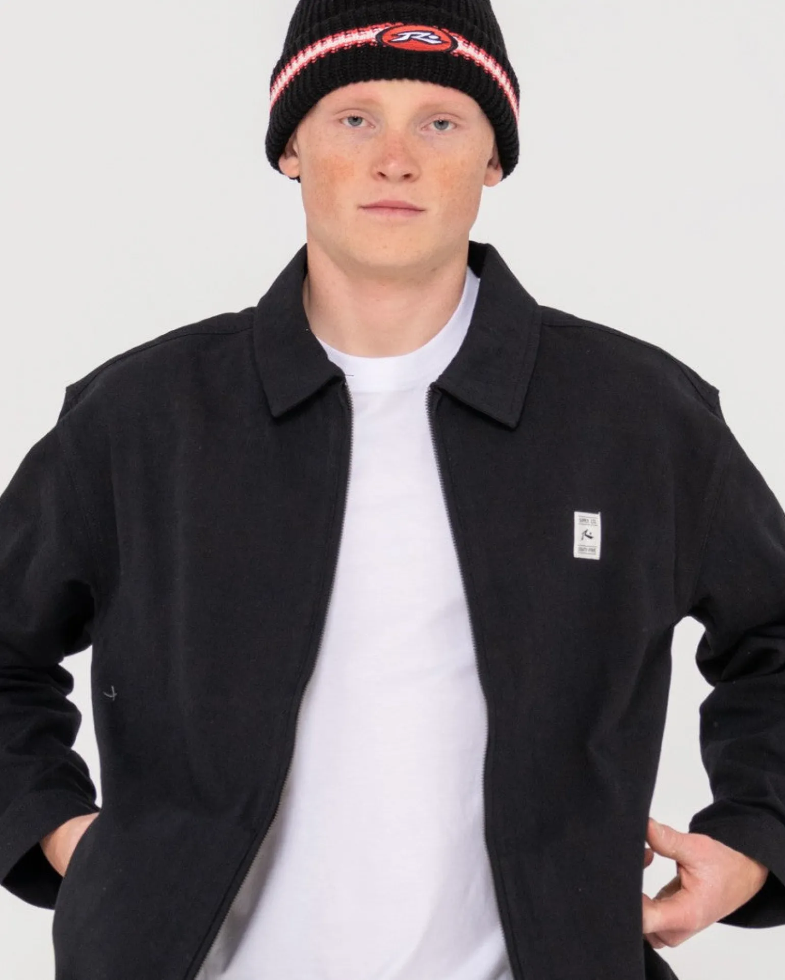 Chaqueta Holgada Con Cremallera Greaser>Rusty New