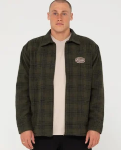 Chaqueta Tejida A Cuadros Con Cremallera Woodchuck>Rusty Fashion
