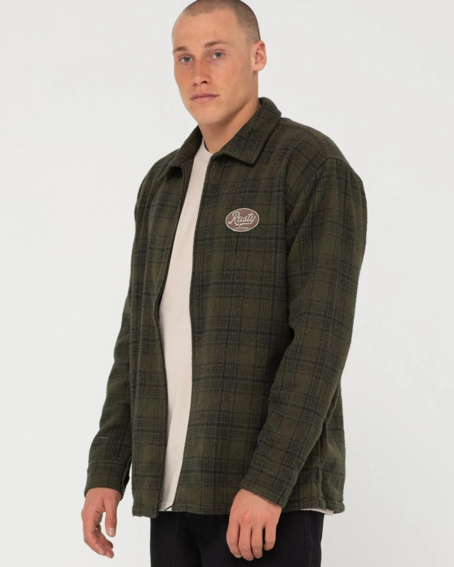 Chaqueta Tejida A Cuadros Con Cremallera Woodchuck>Rusty Fashion