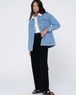 Chaqueta Vaquera Estilo Camionero><noscript><img width=