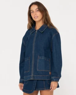 Chaqueta Vaquera Extragrande Con Cremallera Ryley><noscript><img width=