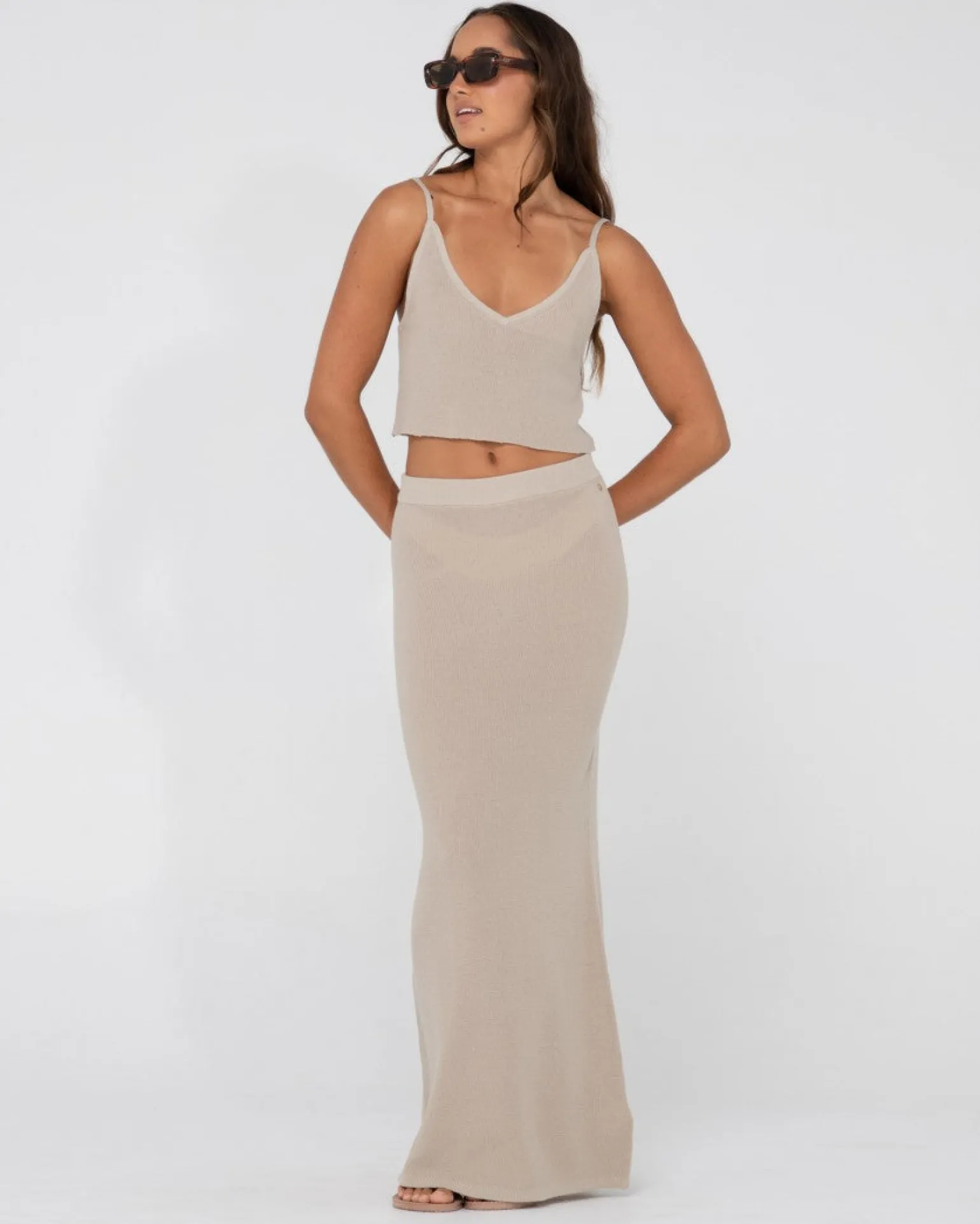Falda Larga De Punto Ophelia>Rusty Hot