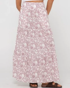 Falda Larga Floral De Talle Alto Faye><noscript><img width=