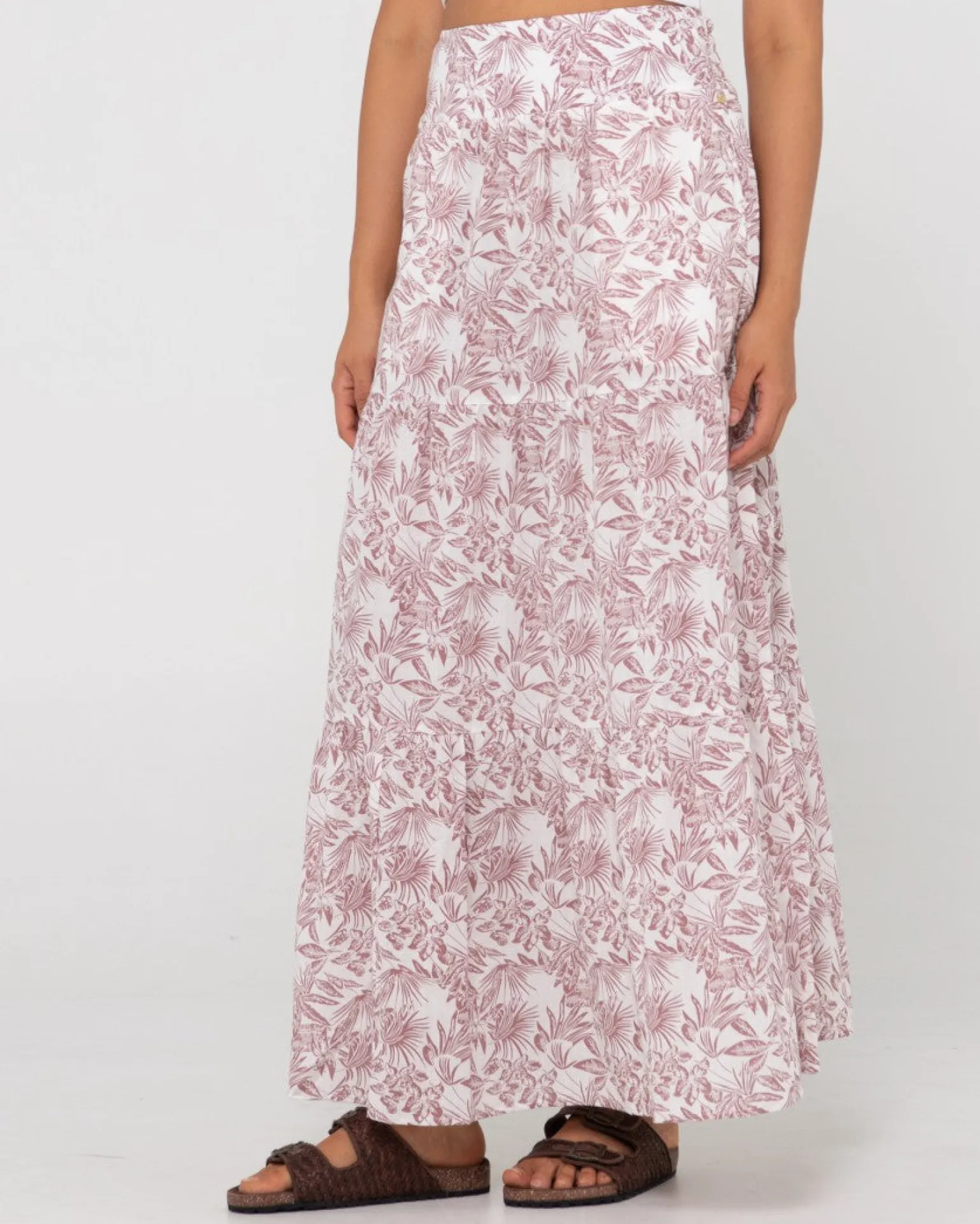 Falda Larga Floral De Talle Alto Faye>Rusty Discount