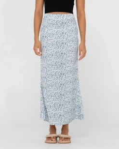 Falda Midi De Talle Alto Con Estampado Floral De Balnear>Rusty Best Sale