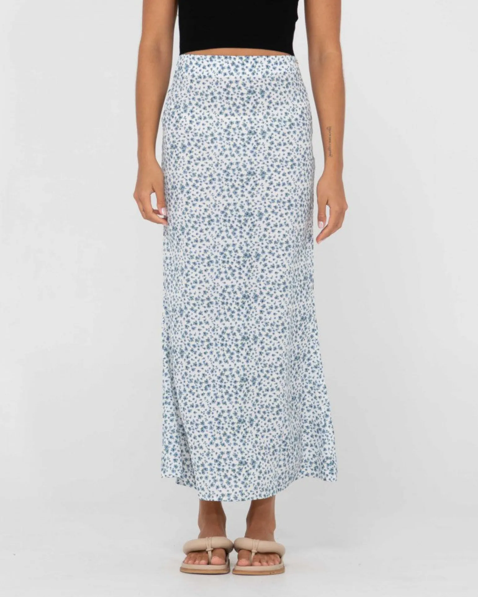 Falda Midi De Talle Alto Con Estampado Floral De Balnear>Rusty Best Sale