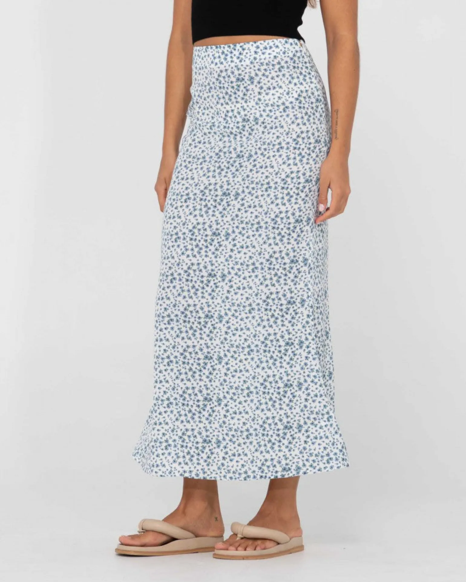 Falda Midi De Talle Alto Con Estampado Floral De Balnear>Rusty Best Sale