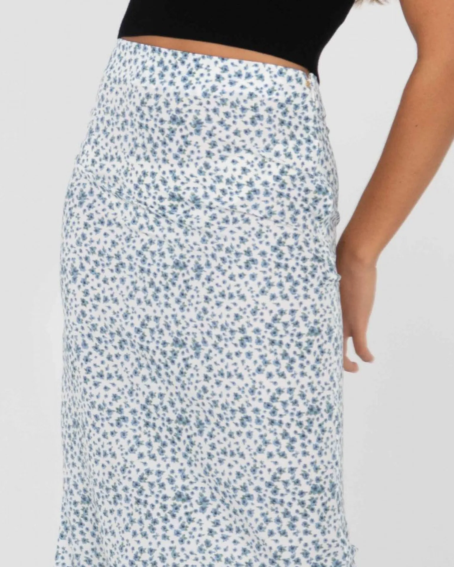 Falda Midi De Talle Alto Con Estampado Floral De Balnear>Rusty Best Sale