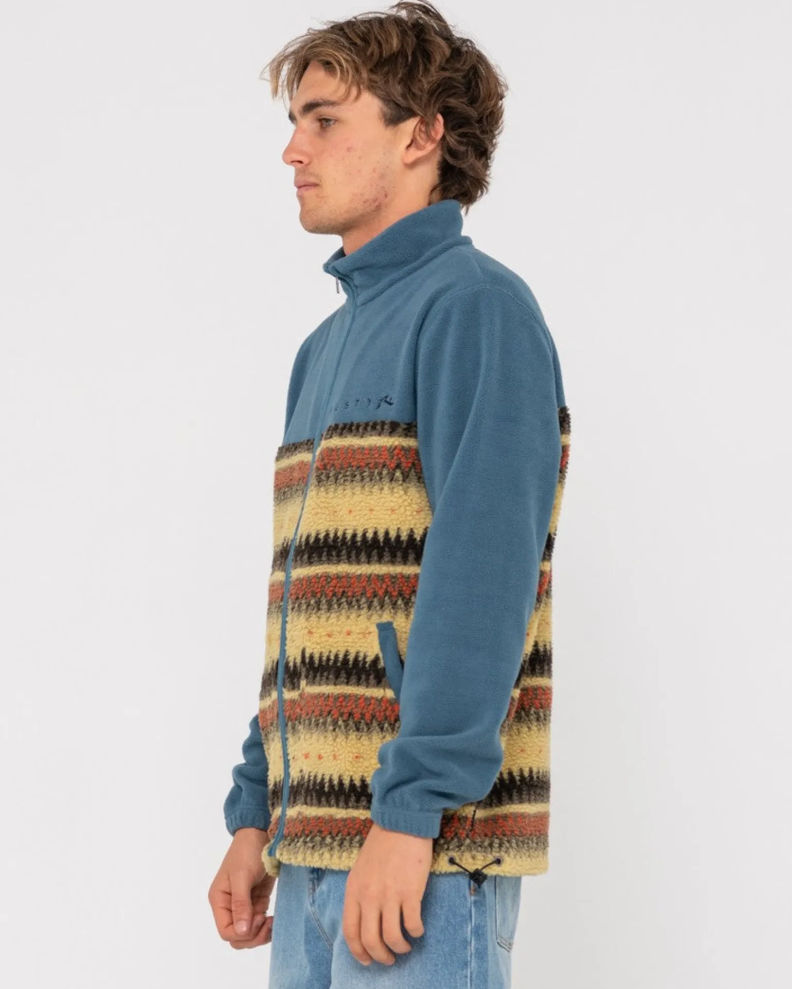 Forro Polar Con Cremallera Completa Y Paneles Shag>Rusty Store