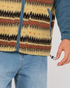 Forro Polar Con Cremallera Completa Y Paneles Shag><noscript><img width=