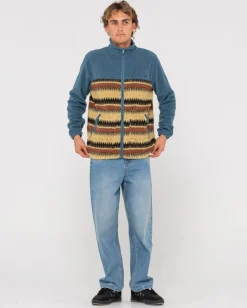Forro Polar Con Cremallera Completa Y Paneles Shag><noscript><img width=