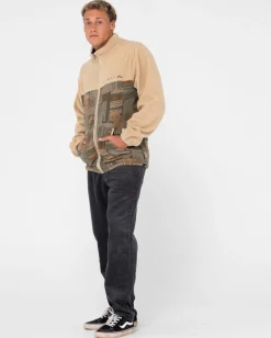 Forro Polar Con Cremallera Completa Y Paneles Shag><noscript><img width=