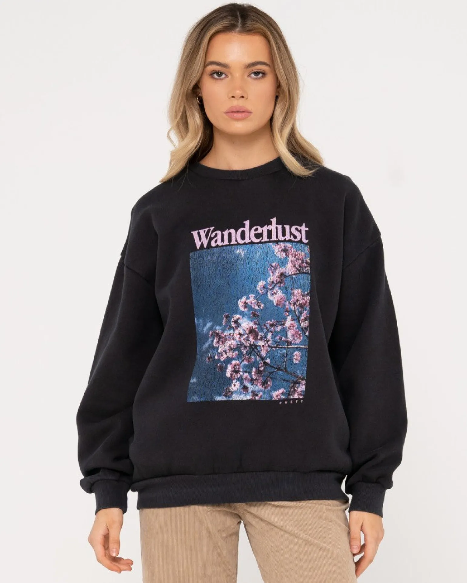 Forro Polar Extragrande Con Grafico Wanderlust>Rusty Sale