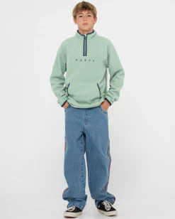 Forro Polar Polarizado Con Cremallera De 1/4 Para Nino><noscript><img width=