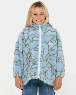 Forro Polar Sherpa Con Cremallera Low Tides Para Nina>Rusty Discount