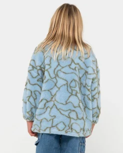 Forro Polar Sherpa Con Cremallera Low Tides Para Nina>Rusty Discount