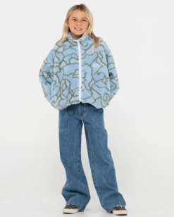 Forro Polar Sherpa Con Cremallera Low Tides Para Nina><noscript><img width=