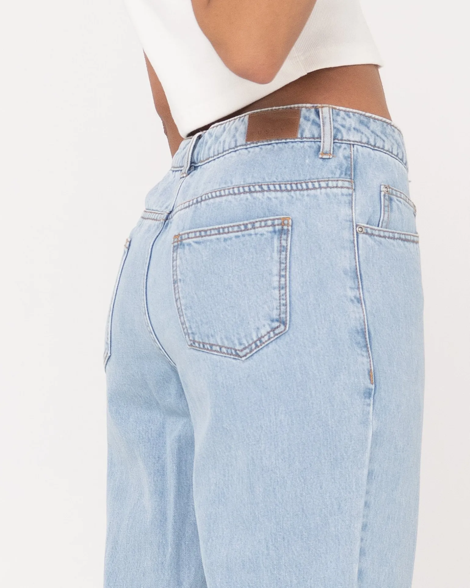 Jean De Pierna Recta De Talle Medio>Rusty Flash Sale