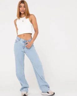Jean De Pierna Recta De Talle Medio><noscript><img width=