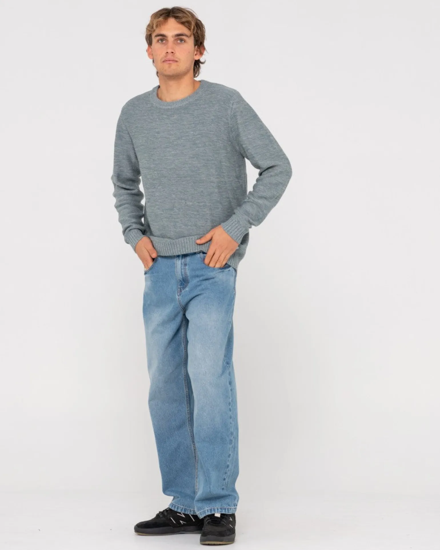 Jersey De Punto Con Cuello Redondo Skyliner>Rusty New