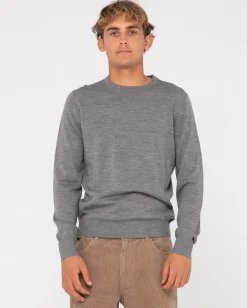 Jersey De Punto Con Cuello Redondo De Lana Ligera><noscript><img width=