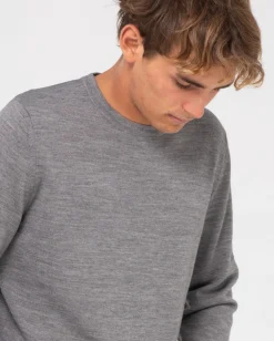 Jersey De Punto Con Cuello Redondo De Lana Ligera><noscript><img width=