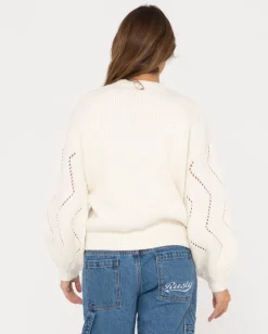 Jersey De Punto Con Cuello Redondo Y Ajuste Relajado Rossie><noscript><img width=