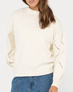 Jersey De Punto Con Cuello Redondo Y Ajuste Relajado Rossie><noscript><img width=