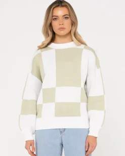Jersey De Punto Con Cuello Redondo En Contraste Dora><noscript><img width=