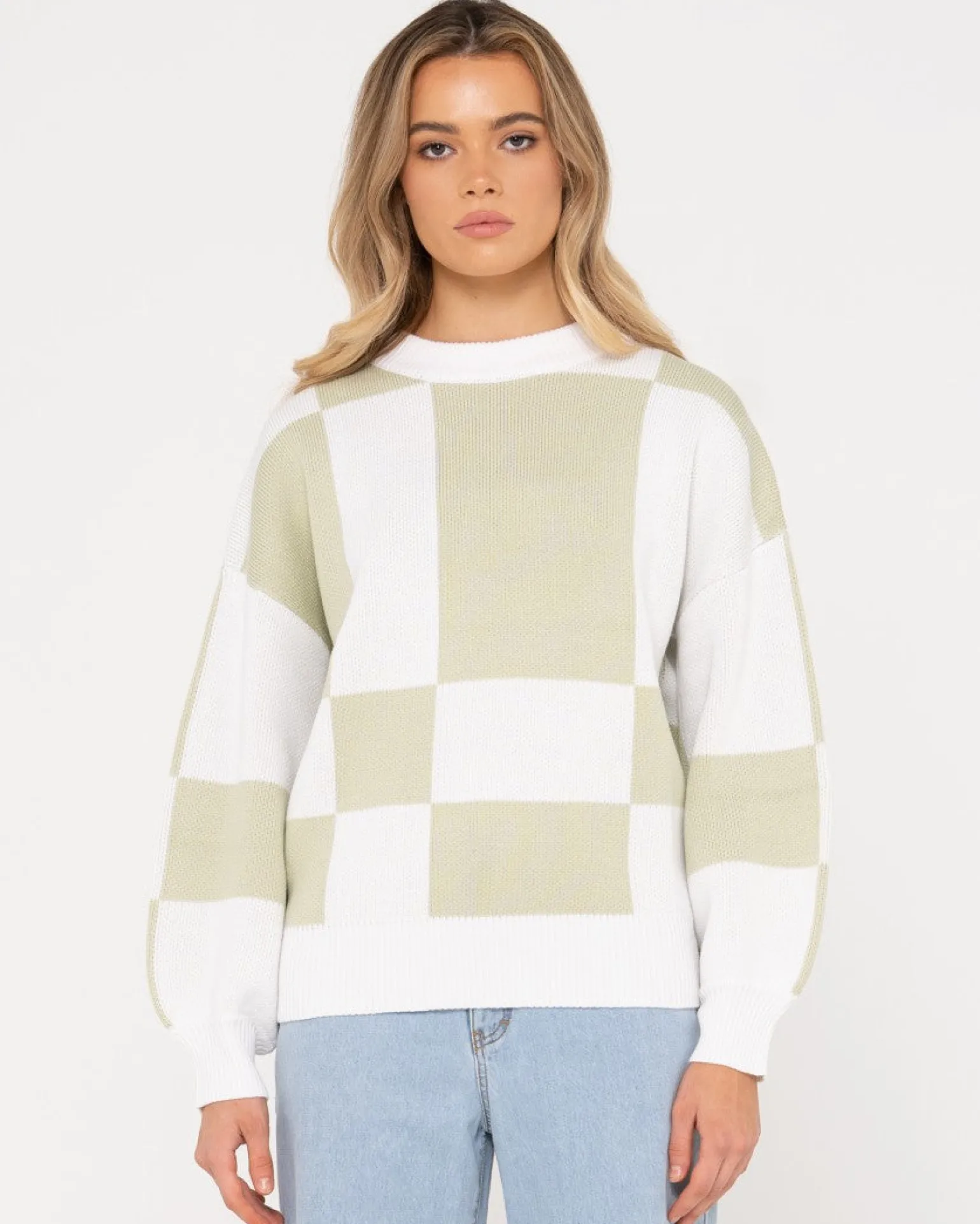 Jersey De Punto Con Cuello Redondo En Contraste Dora>Rusty Best Sale