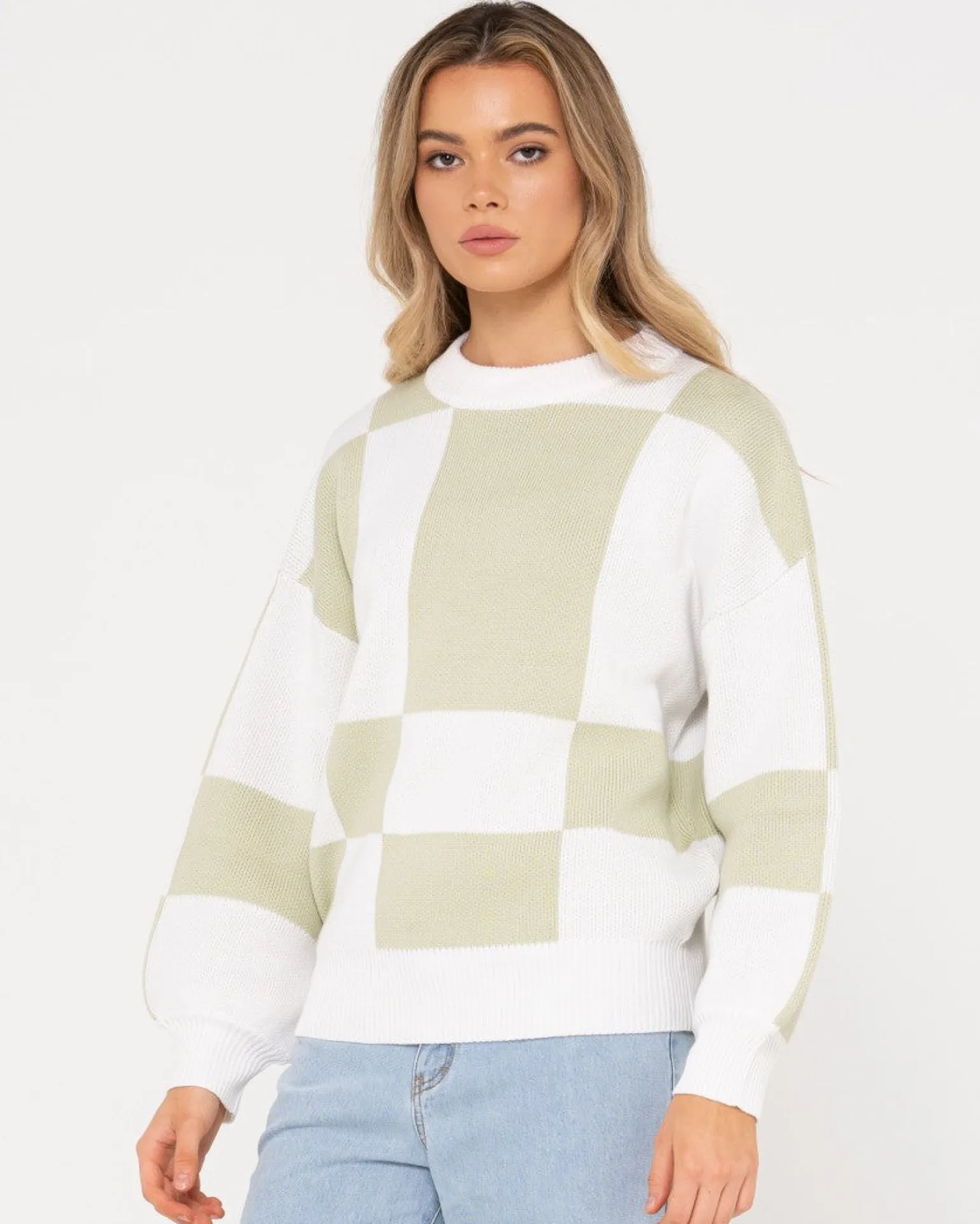 Jersey De Punto Con Cuello Redondo En Contraste Dora>Rusty Best Sale