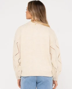 Jersey De Punto Con Cuello Redondo Y Ajuste Relajado Rossie>Rusty Cheap