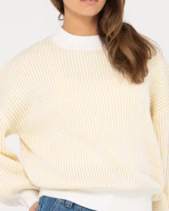 Jersey De Punto Con Cuello Simulado Y Ajuste Relajado De Ora><noscript><img width=