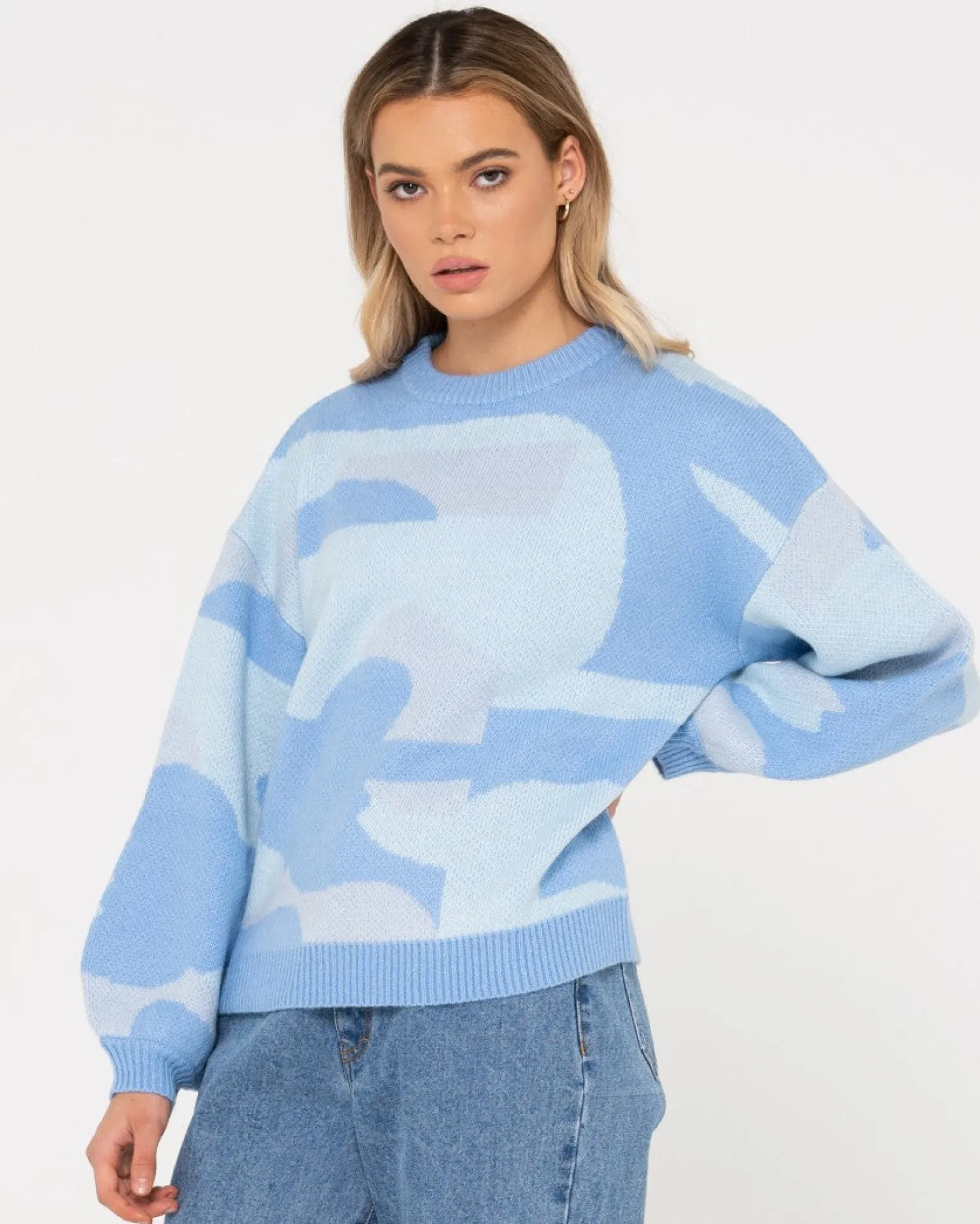 Jersey De Punto Extragrande Con Cuello Redondo Oceano>Rusty Outlet