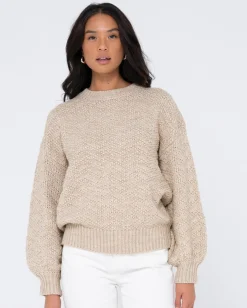 Jersey De Punto Grueso Y Relajado Con Cuello Redondo De Loulou>Rusty Hot