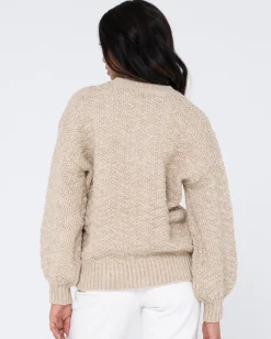 Jersey De Punto Grueso Y Relajado Con Cuello Redondo De Loulou>Rusty Hot