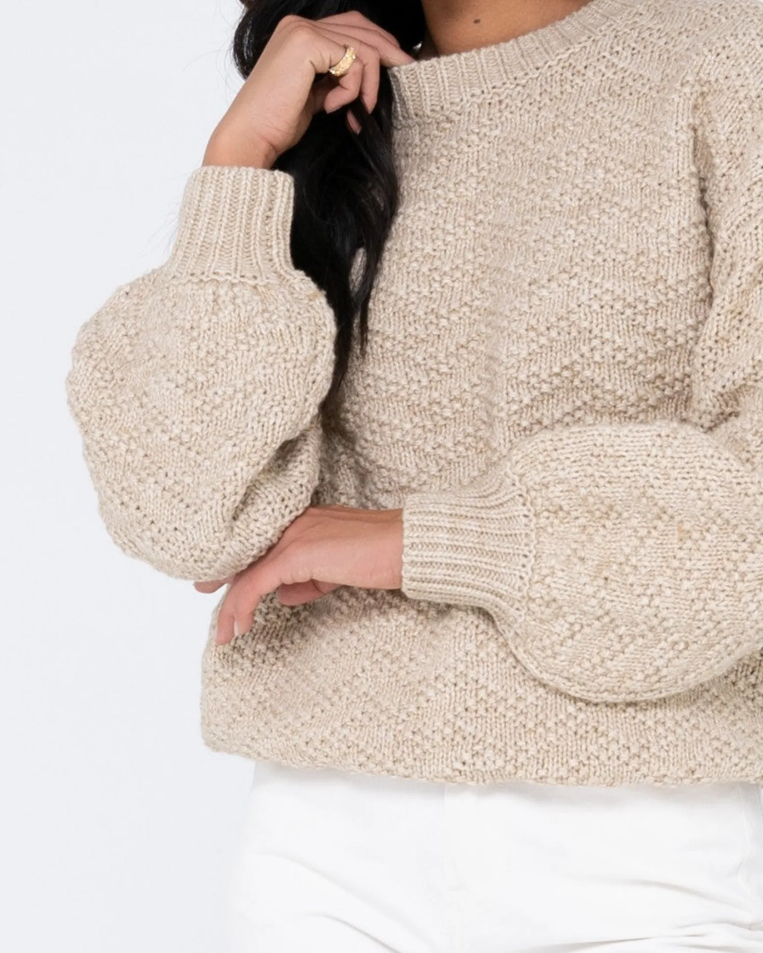 Jersey De Punto Grueso Y Relajado Con Cuello Redondo De Loulou>Rusty Hot