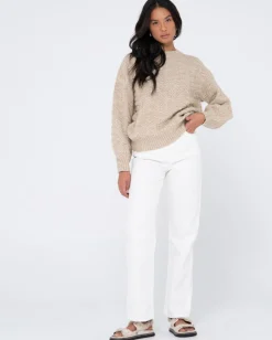 Jersey De Punto Grueso Y Relajado Con Cuello Redondo De Loulou><noscript><img width=