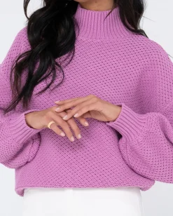 Jersey De Punto Grueso Y Relajado Con Cuello Simulado Marlow><noscript><img width=