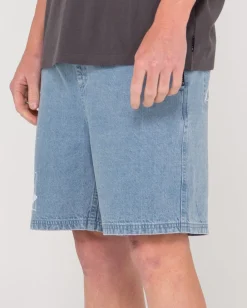 Manila Folder Pantalon Corto Vaquero Elastico Lavado Vintage><noscript><img width=