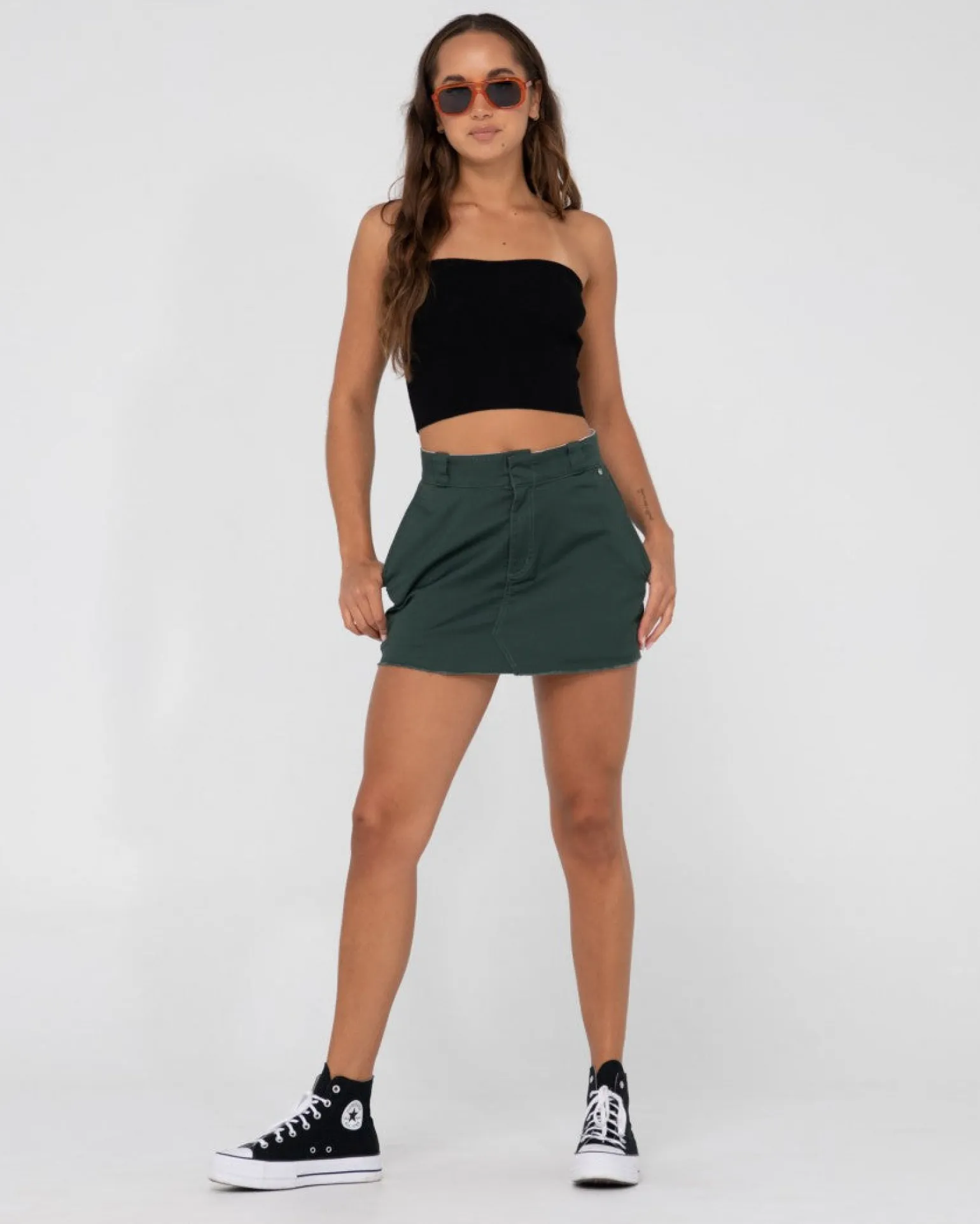 Minifalda Bobbi De Talle Medio>Rusty Best Sale
