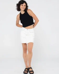 Minifalda De Talle Alto Deshilachada La Serena><noscript><img width=