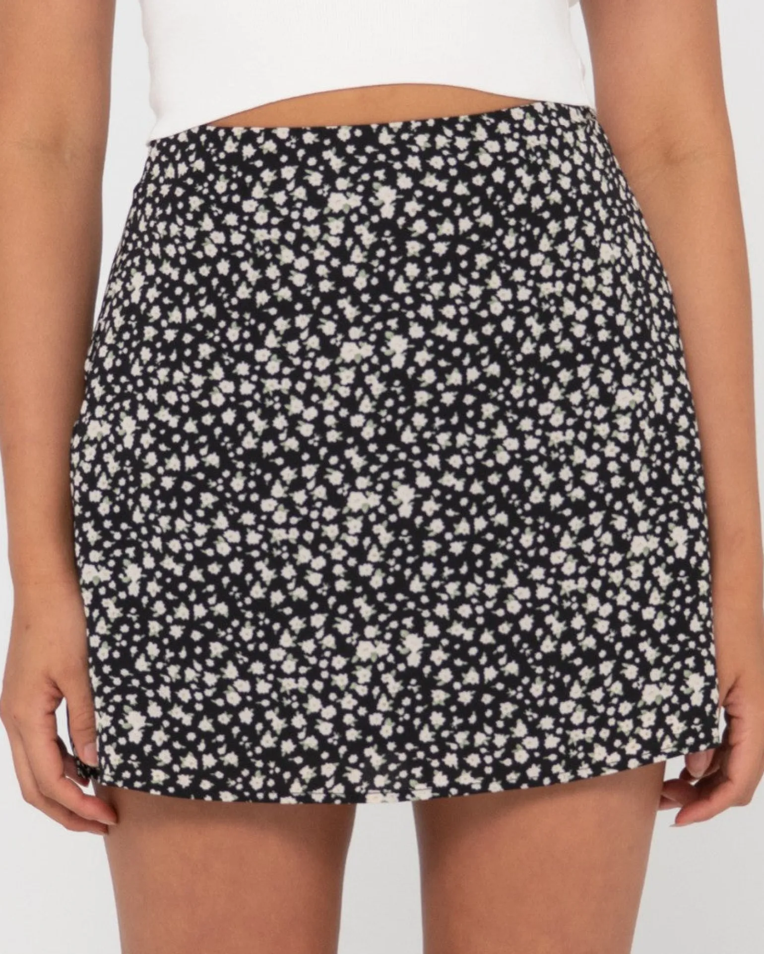 Minifalda Floral De Talle Alto Balnear>Rusty Fashion