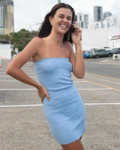 Minivestido De Punto Sin Tirantes Amelia>Rusty Hot
