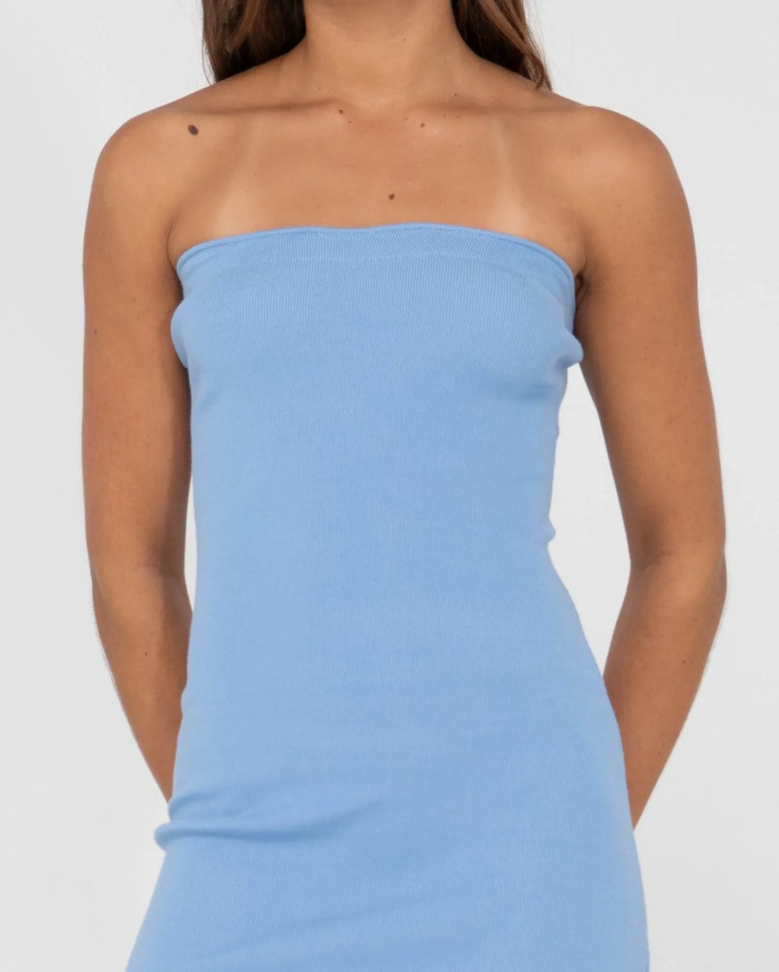 Minivestido De Punto Sin Tirantes Amelia>Rusty Hot